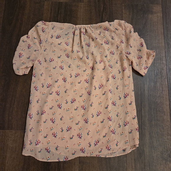 J Crew Floral Peach Blouse - Picture 4 of 5